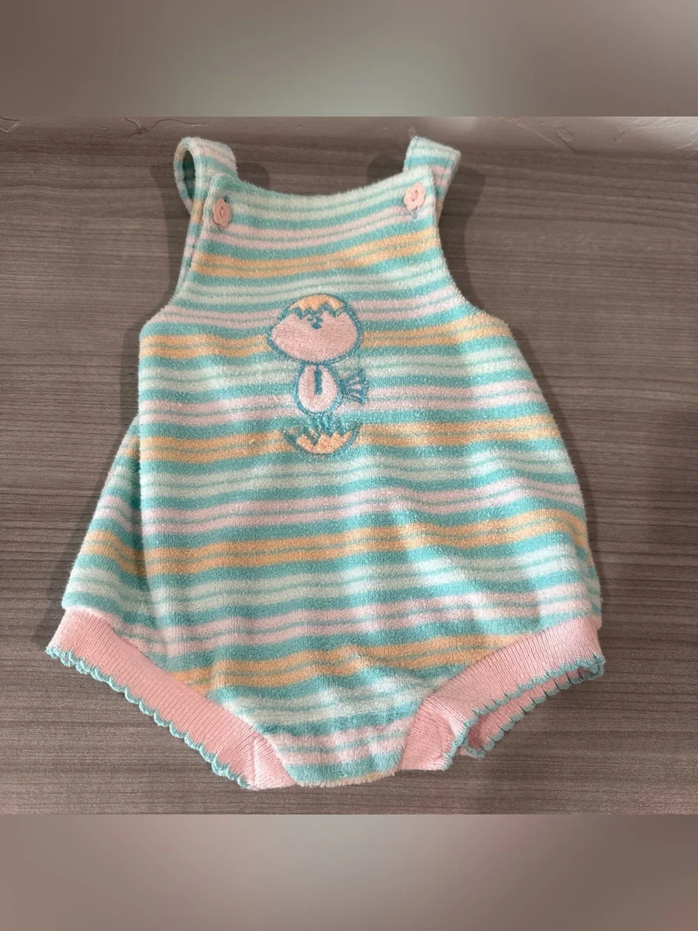 Health-Tex Cute Romper Girls Chick Blue Pink 6 Months one piece